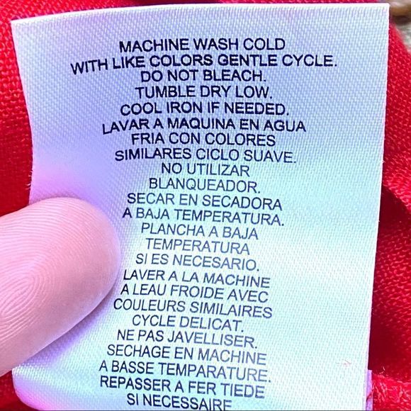 Like New Ellen Tracy Red Linen Gold Details Short Sleeve Blouse Size L - Picture 4 of 9